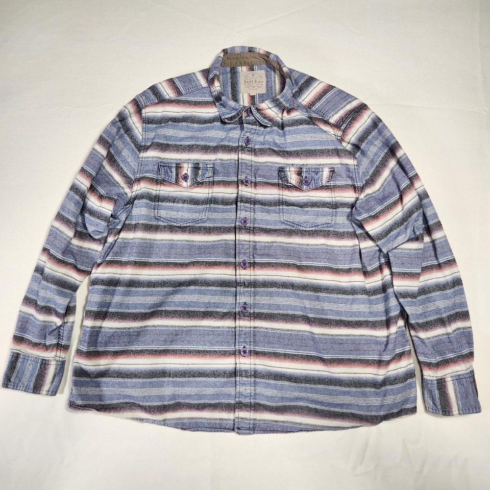 North River Men's Flannel, Size XXL, 100% Cotton